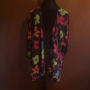 LuLaRoe Black Floral Women's Cardigan